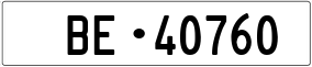 Trailer License Plate